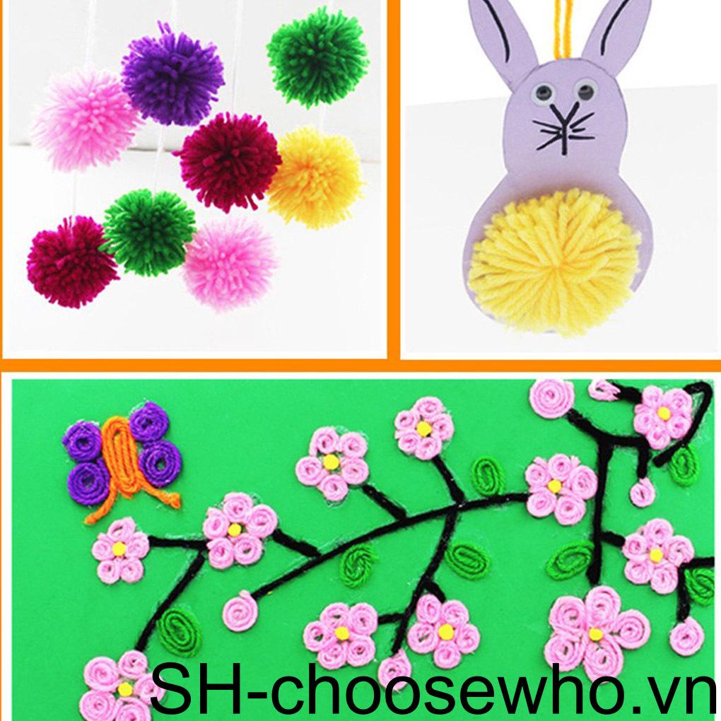 Set 12 Cuộn Len Đan Thủ Công Nhiều Màu Sắc