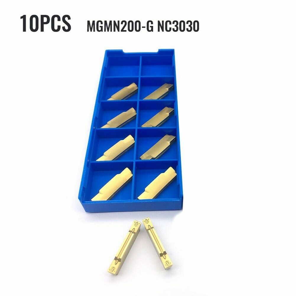 Toolstar Professional Grade Grooving Carbide Inserts for Lathe Cutter Set of 10