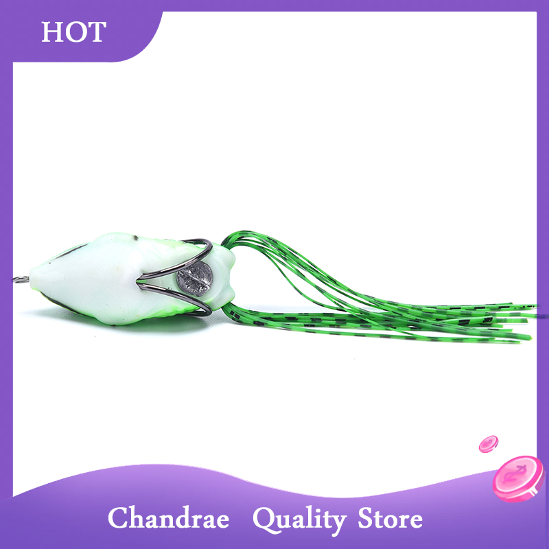 [Chandrae] Frog Soft Fishing Lure Double Hooks Artificial Bait Frog Tool