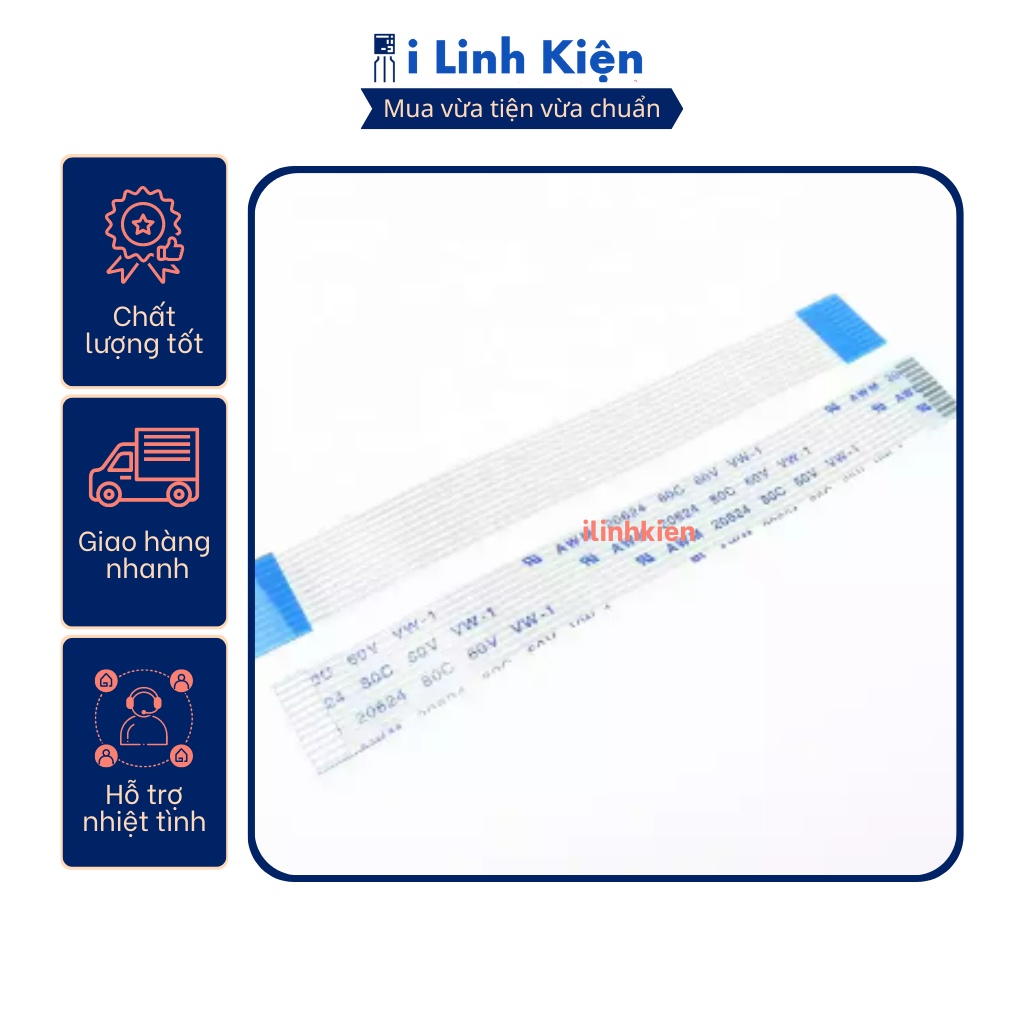 Cáp FFC 20P thuận 1.0mm dài 20cm