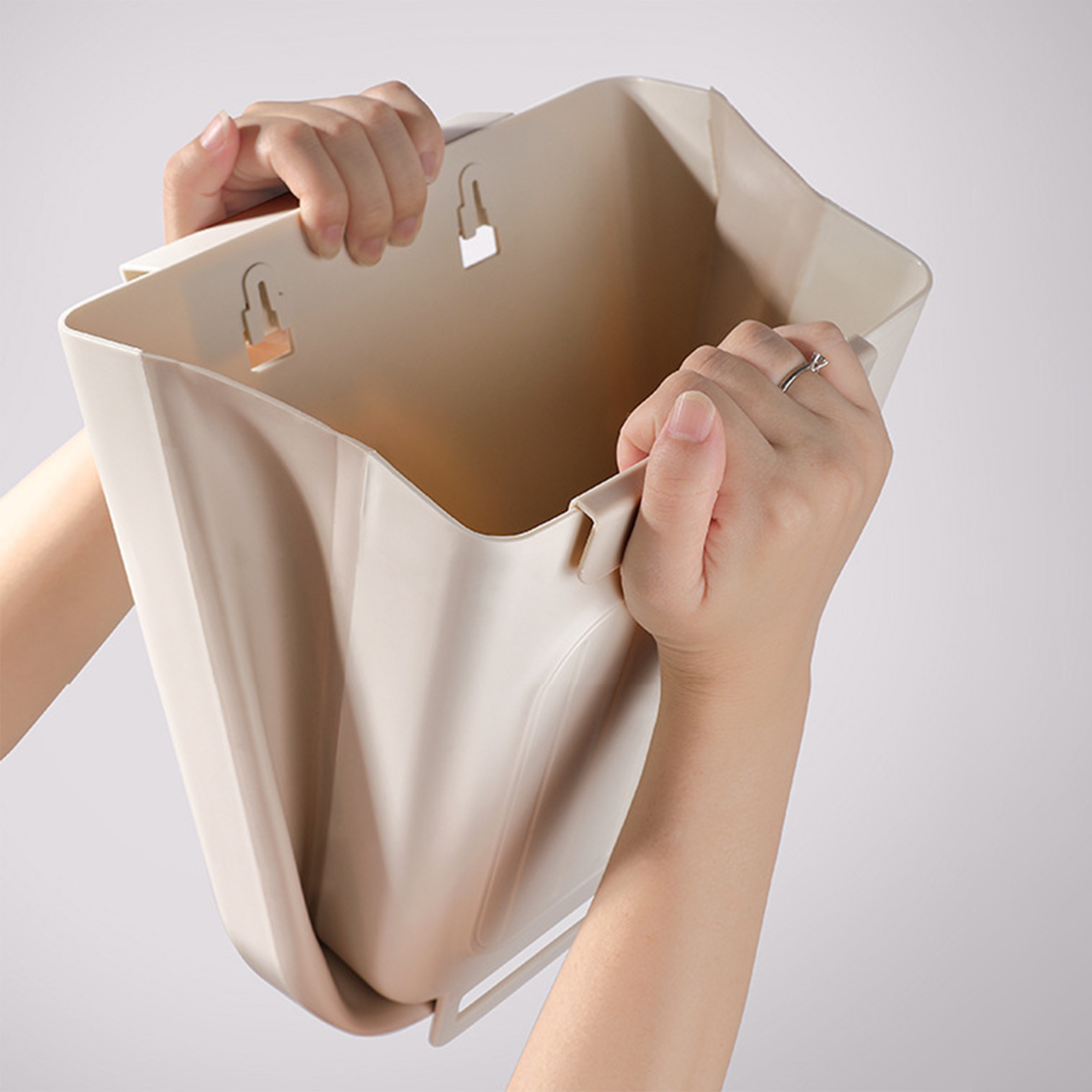 youlianba Garbage with Scraper Buckle Multi-purpose Garbage with Scraper Convenient and Durable Hanging Trash for Home Space-saving and Foldable Waste Container Ideal