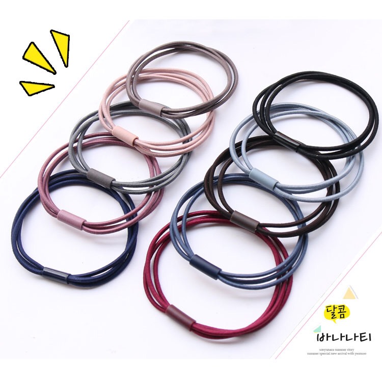COMBO 5 Dây Cột Tóc Chập 3 Sợi Chắc Chắn Siêu Rẻ Siêu Bền PKNH0845