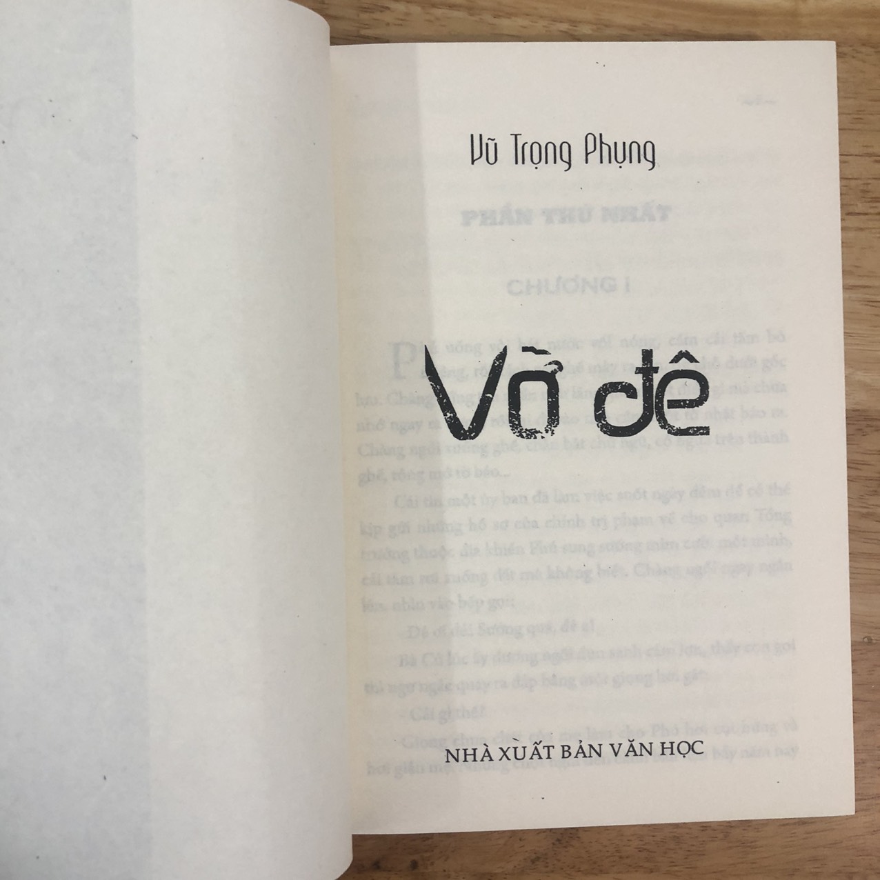 Sách : Tiểu Thuyết - Vỡ Đê  (Vũ Trọng Phụng)