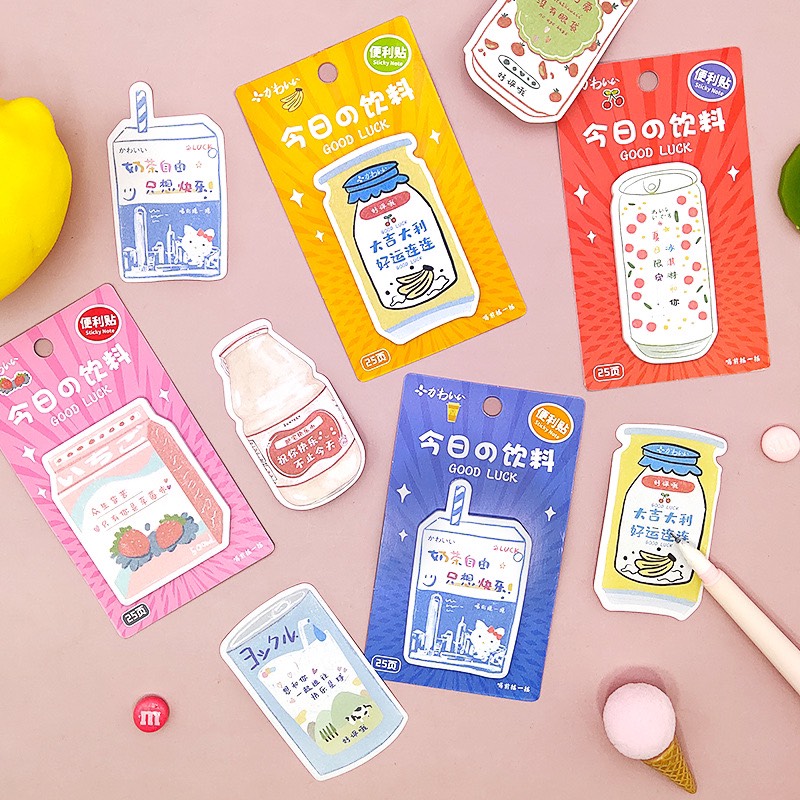 Giấy Note Drink Mini Nhà Cam