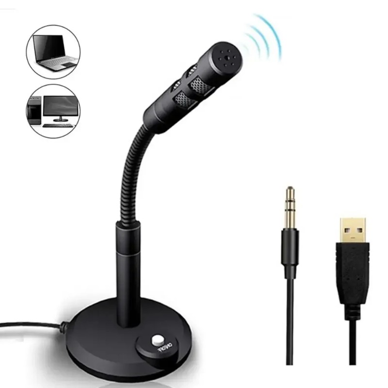 【Ready Stock+FREE Shipping+COD 】K10 USB K6 3.5mm Studio Microphone Speech Mic Stand Holder USB Desktop Wired Mic Mini Notebook Computer For PC Laptops Sound Card Recording.