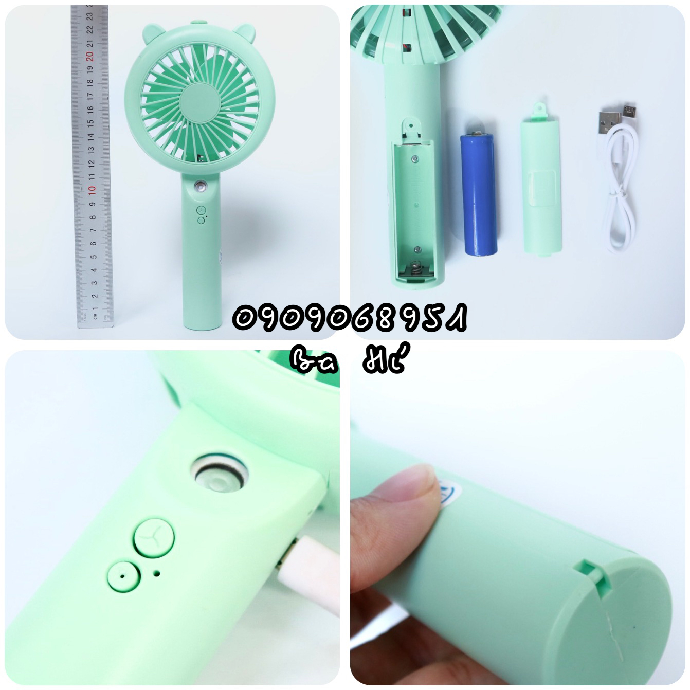 Quạt phun sương mini 3 cấp độ gió