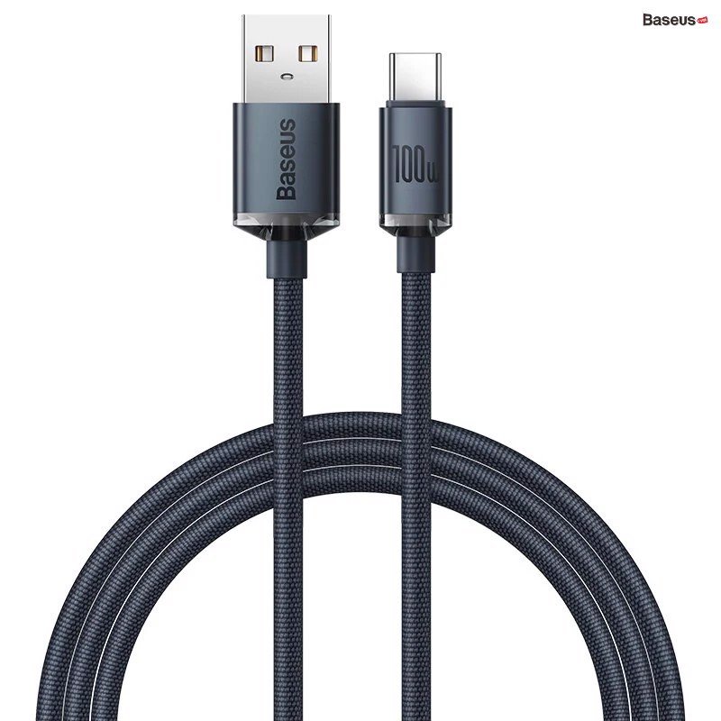 Cáp sạc nhanh 100W USB to Type-C Baseus Crystal Shine Series Fast Charging