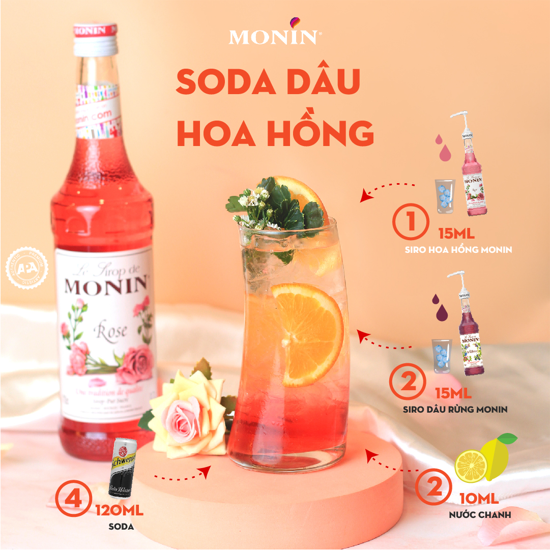 Siro Hoa Hồng MONIN - 700ML