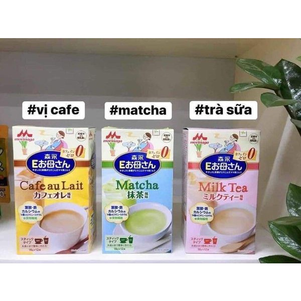 Sữa bầu morinaga Nhật bản đủ vị matcha- caffe- trà sữa