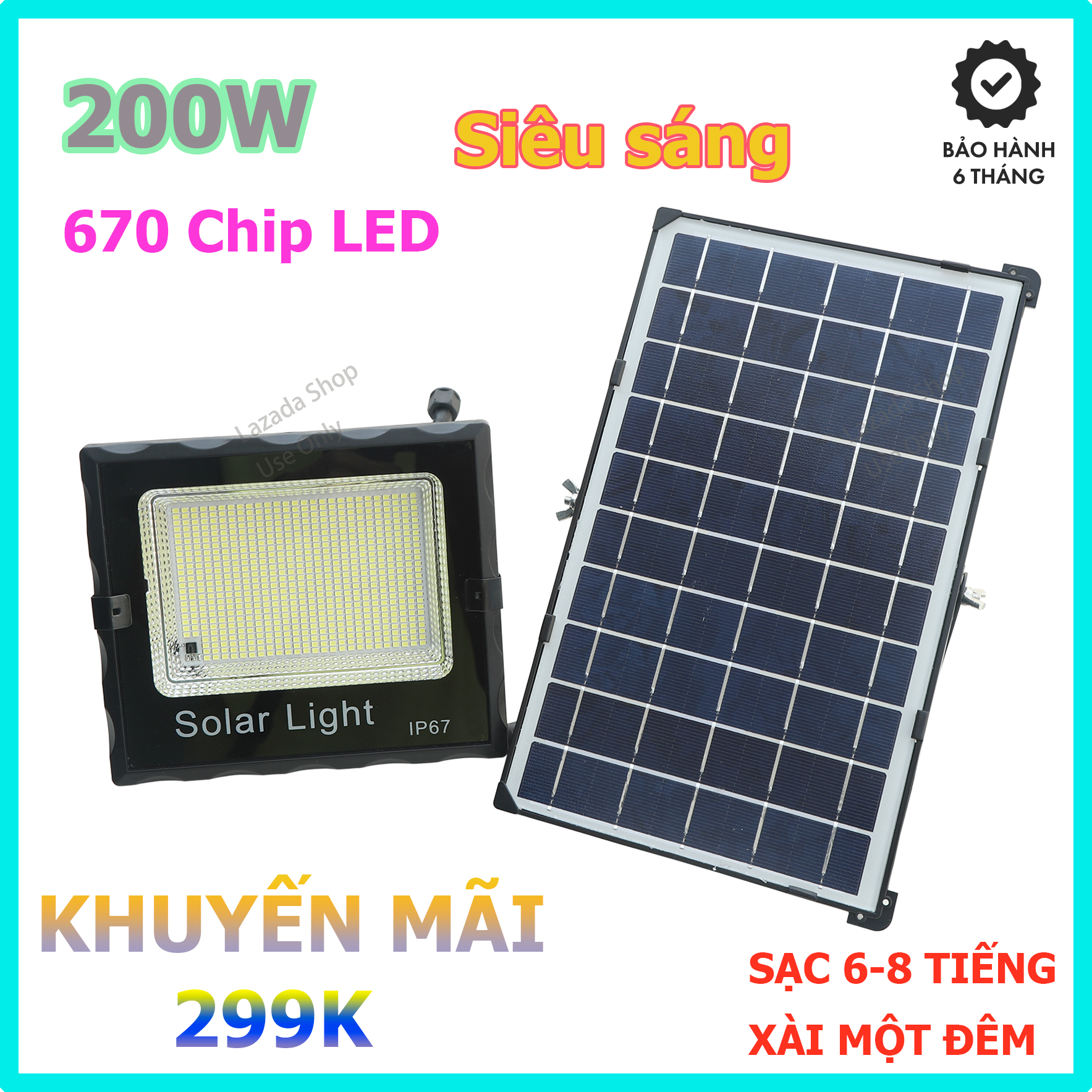 Đèn năng lượng mặt trời 200W 300W