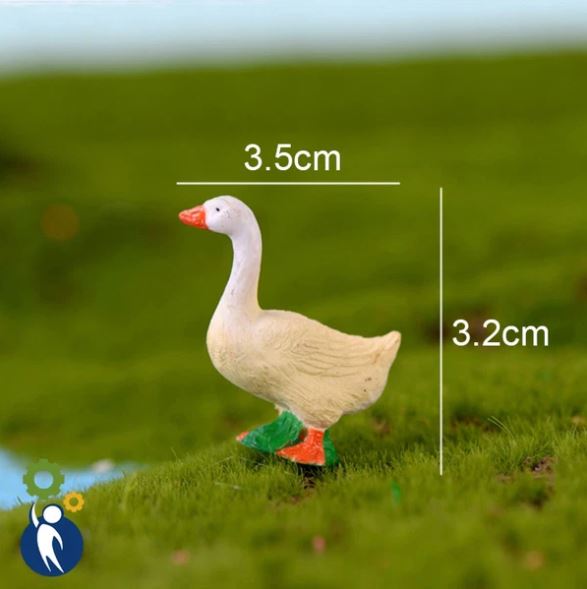Vịt 3.2x3.5cm, mô hình mini trang trí