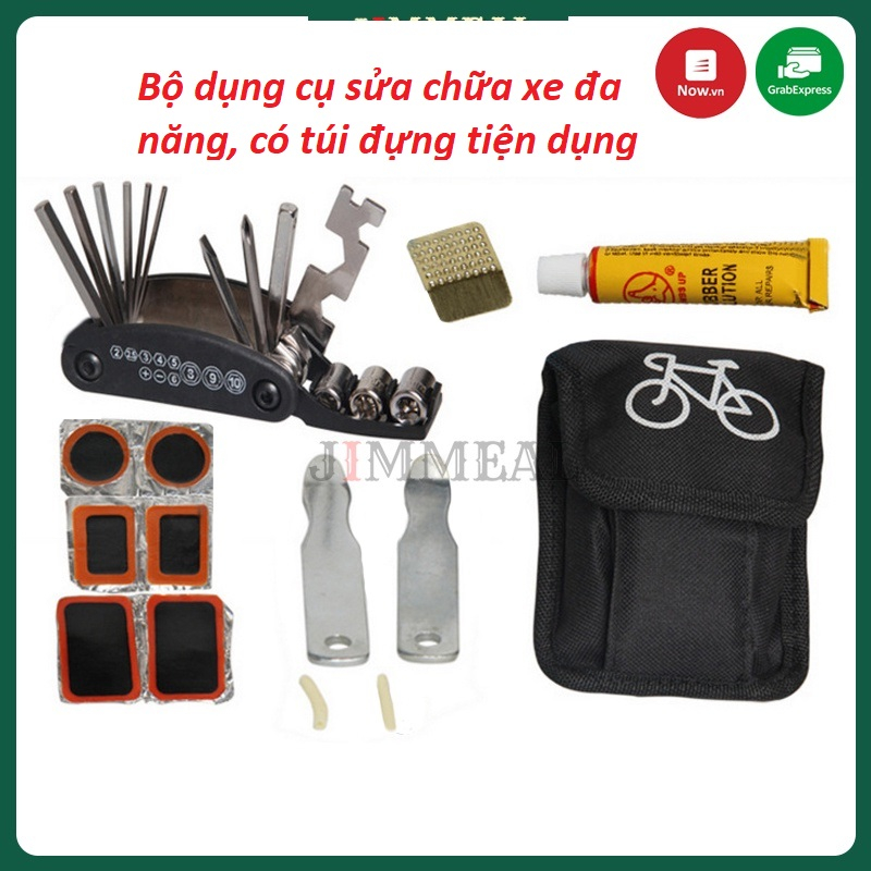 Bộ dụng cụ sửa chữa vá lốp xe đạp mini 7 món tiện dụng
