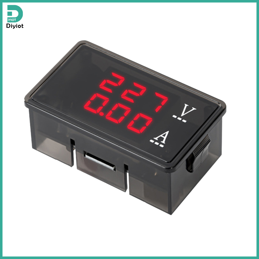 Diyiot Volt Amp Meter AC 70-480V Digital Voltmeter Ammeter Panel LED 2in1 Multimeter Voltage Amperage Tester Gauge