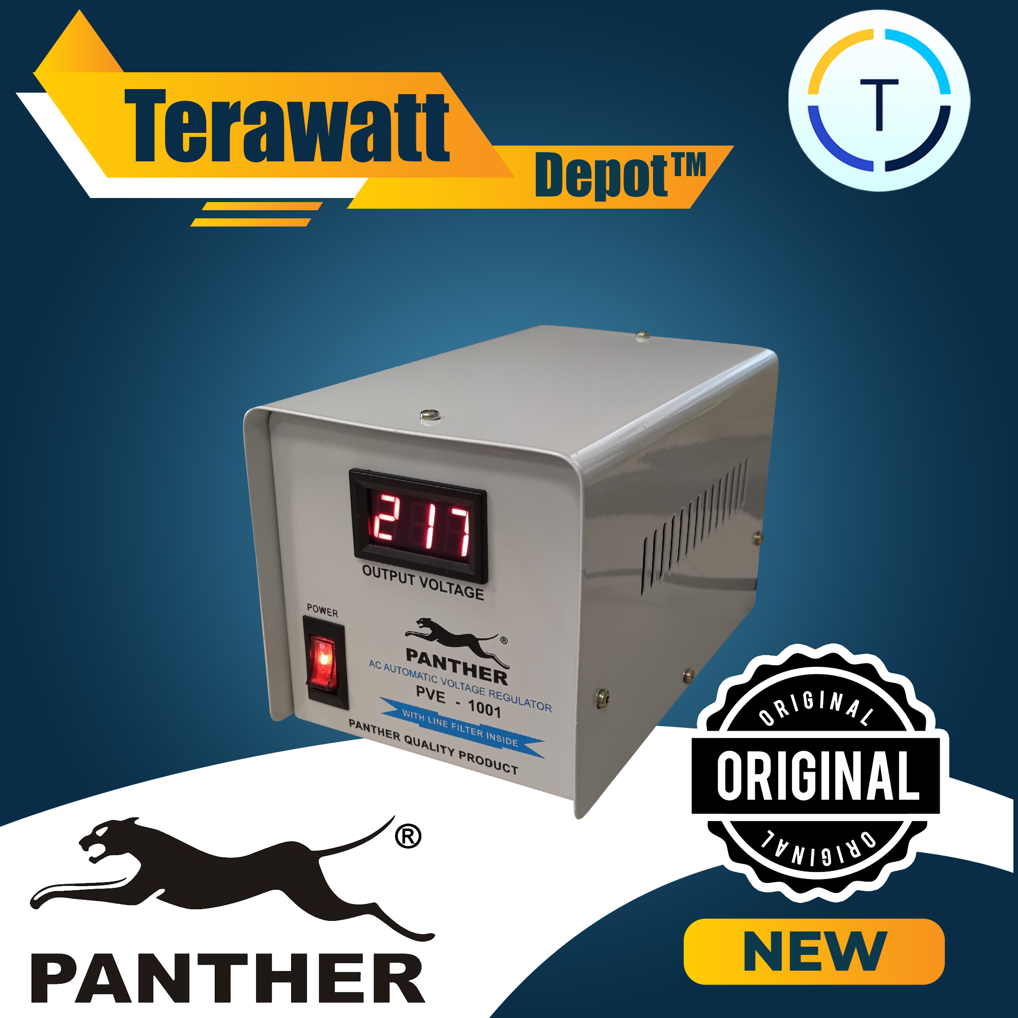 Panther AVR 1000W Relay Type Automatic Voltage Regulator (PVE1001