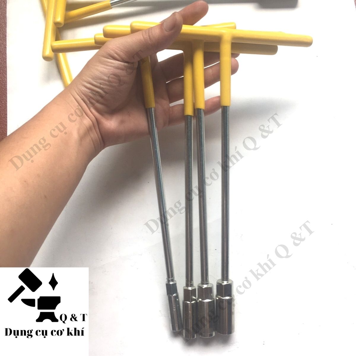 Tuýp chữ t , Tay vặn khẩu bộ 7 chiếc (8 , 10 , 12 , 13 , 14 , 17 , 19 )