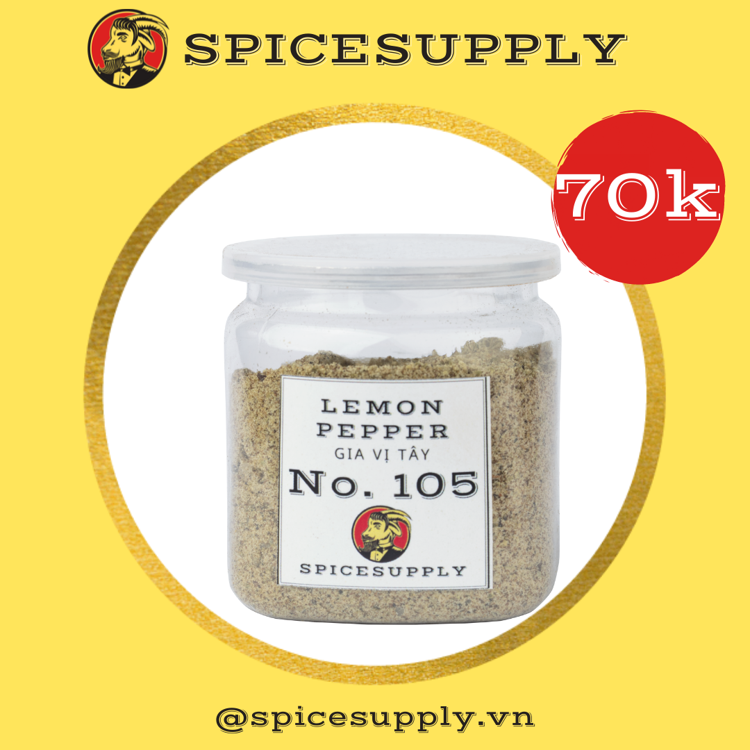 [HCM]Hũ(120Ml) Lemon Pepper - Muối Chanh Vàng Gia Vị Tây  SPICESUPPLY Việt Nam
