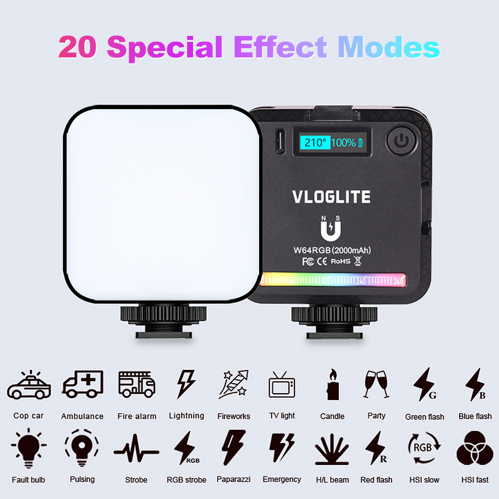 49 led selfie shutter rechargeable light 3 lighting modes mobile phone portable mini fill light for iPhone mobile phone laptop Snowfish