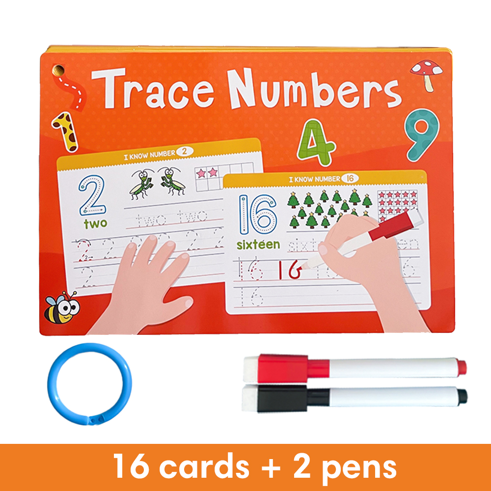 Dry Erase Numbers Flash Cards Write and Wipe Board Numbers Tracing