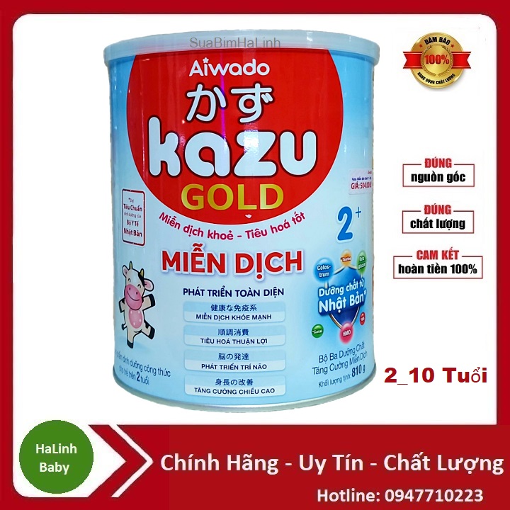 Sữa Kazu gold Miễn dịch số 0+,1+,2+ (810g).....HSD 2026