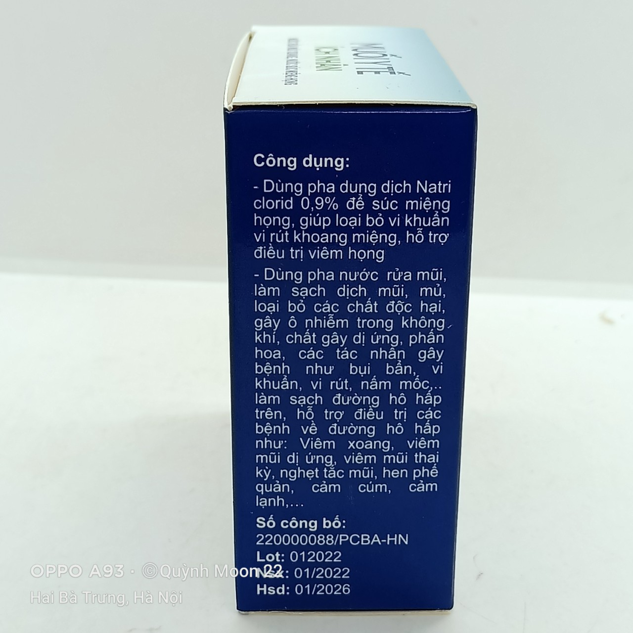 Muối y tế ích nhân hộp 20 gói