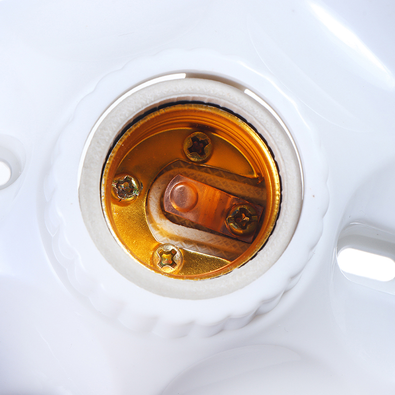 E27 LED Light Bulb Holder Round Square Fitting Socket with US Plug Switch E27 Base Hanging Lamp Socket 6A 220V-250V