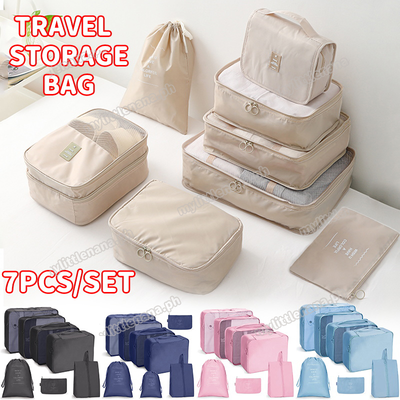 7pcs/set Storage Bag, Luggage Packing Organizer, Suitable For Suitcase