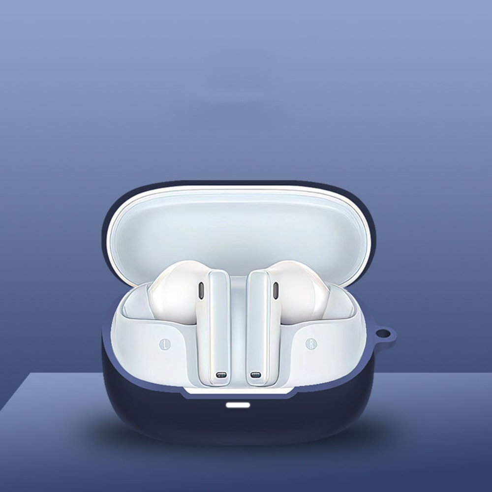 For Baseus M2s Case Simple solid color black & blue for Baseus M2s Casing Soft Earphone Case Cover