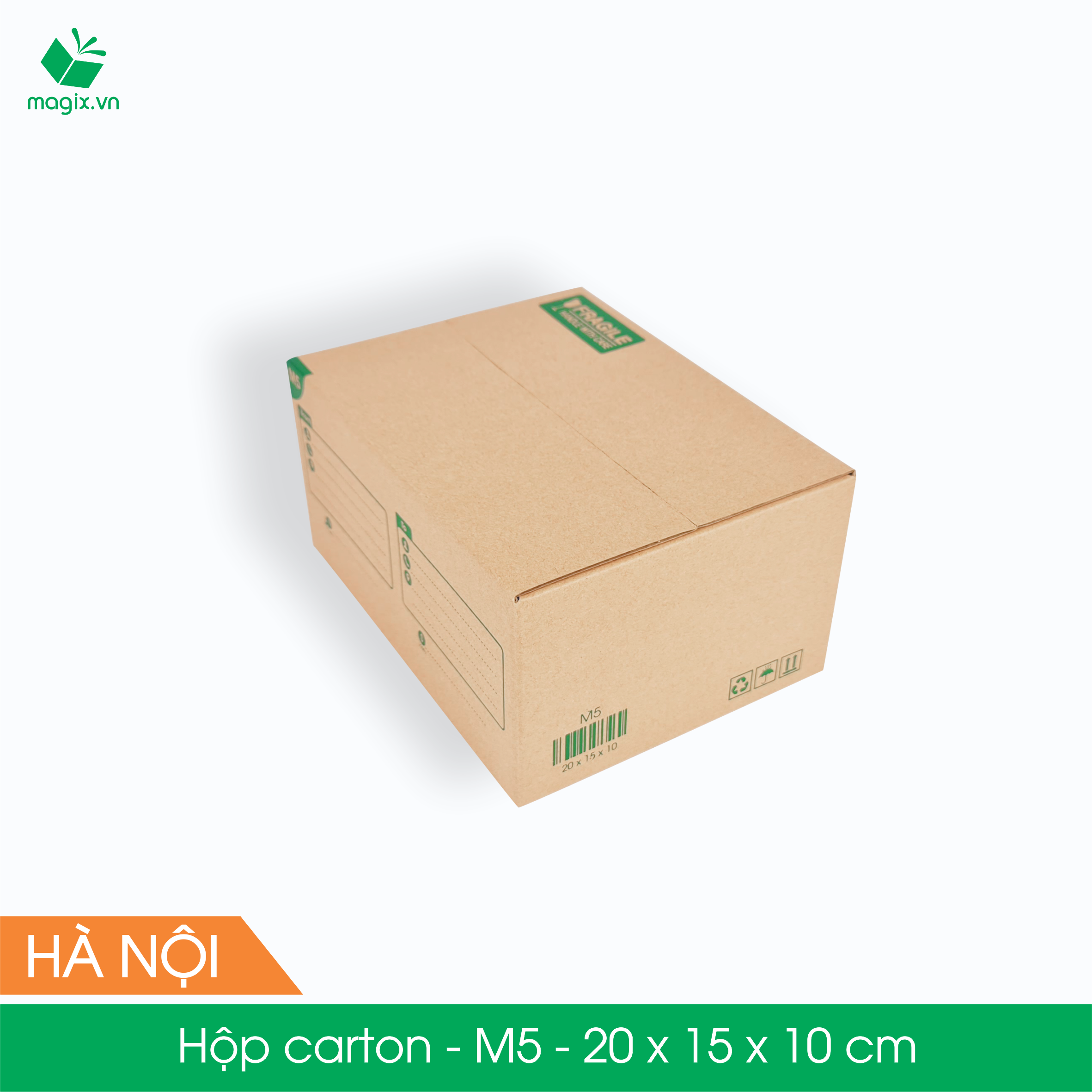 M5 - 20x15x10 cm - 20 thùng hộp carton