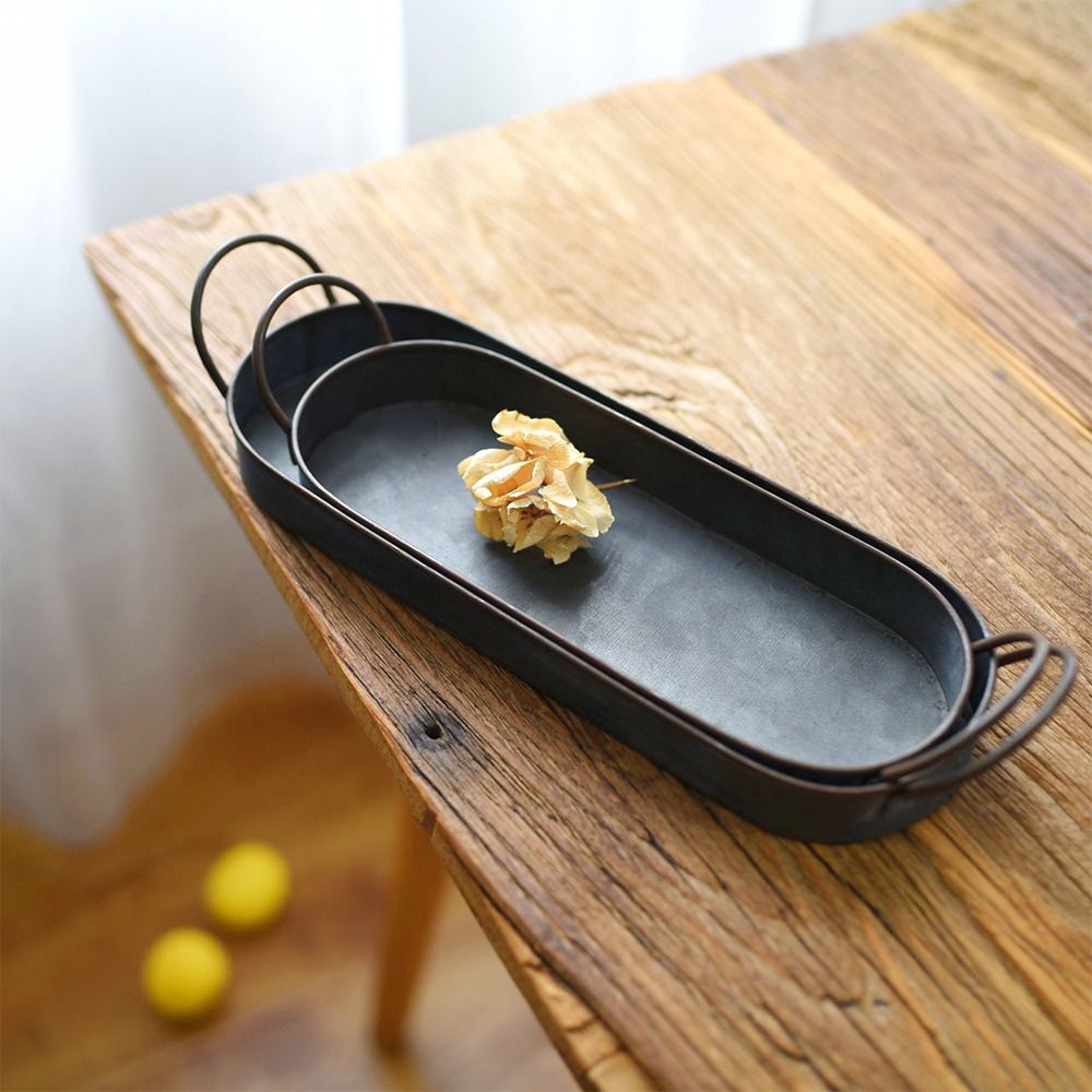 PRINCER Handle Unique Photography Props Restaurant Fruit Dessert Plate Cake Container Bread Basket Storage Tray