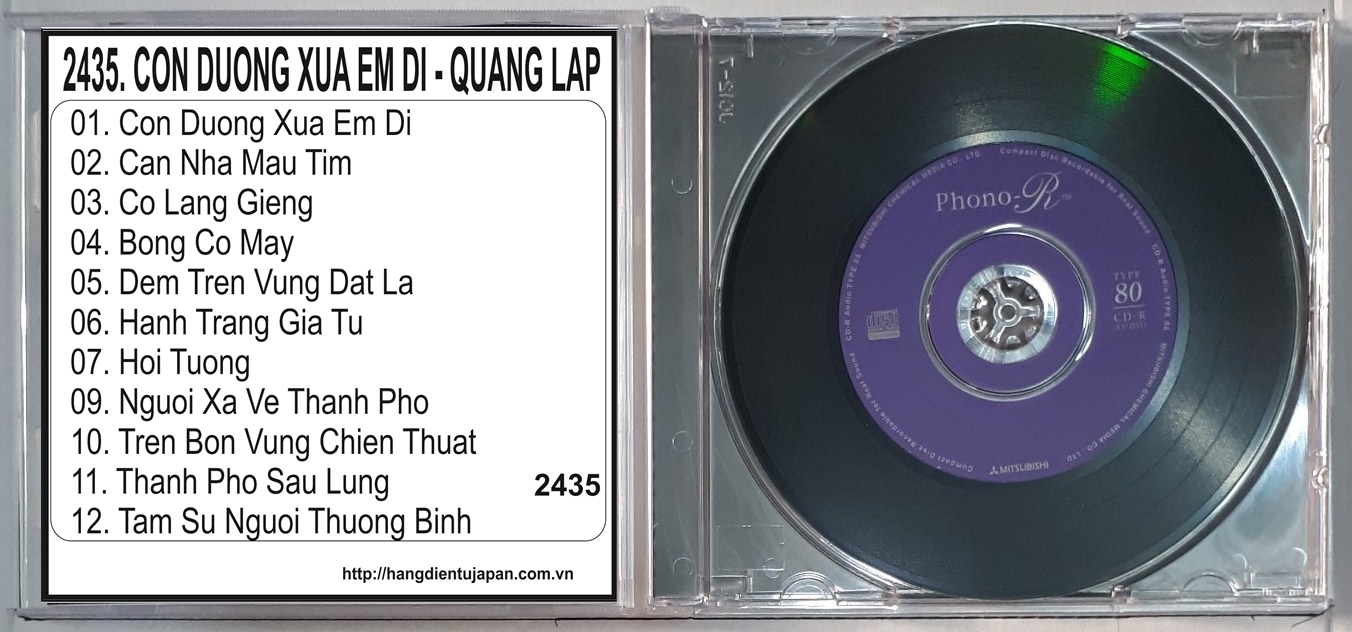 BỘ 5 CD NHẠC CA SĨ QUANG LẬP
