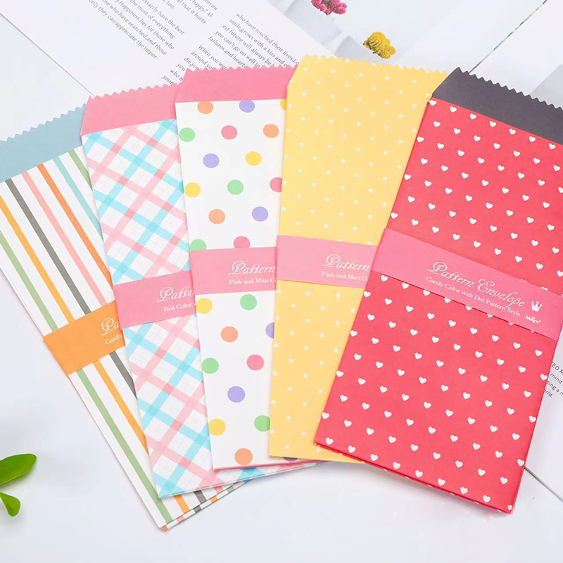 5-Pack Mixed Candy Color Envelopes Saving Cash Budget Envelopes Packaging Gift Craft Envelopes DIY Money Organizer Home Office. 