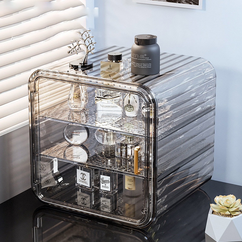 Perfume storage display cabinet transparent acrylic dust-proof storage rack desktop dressing table cosmetics storage box