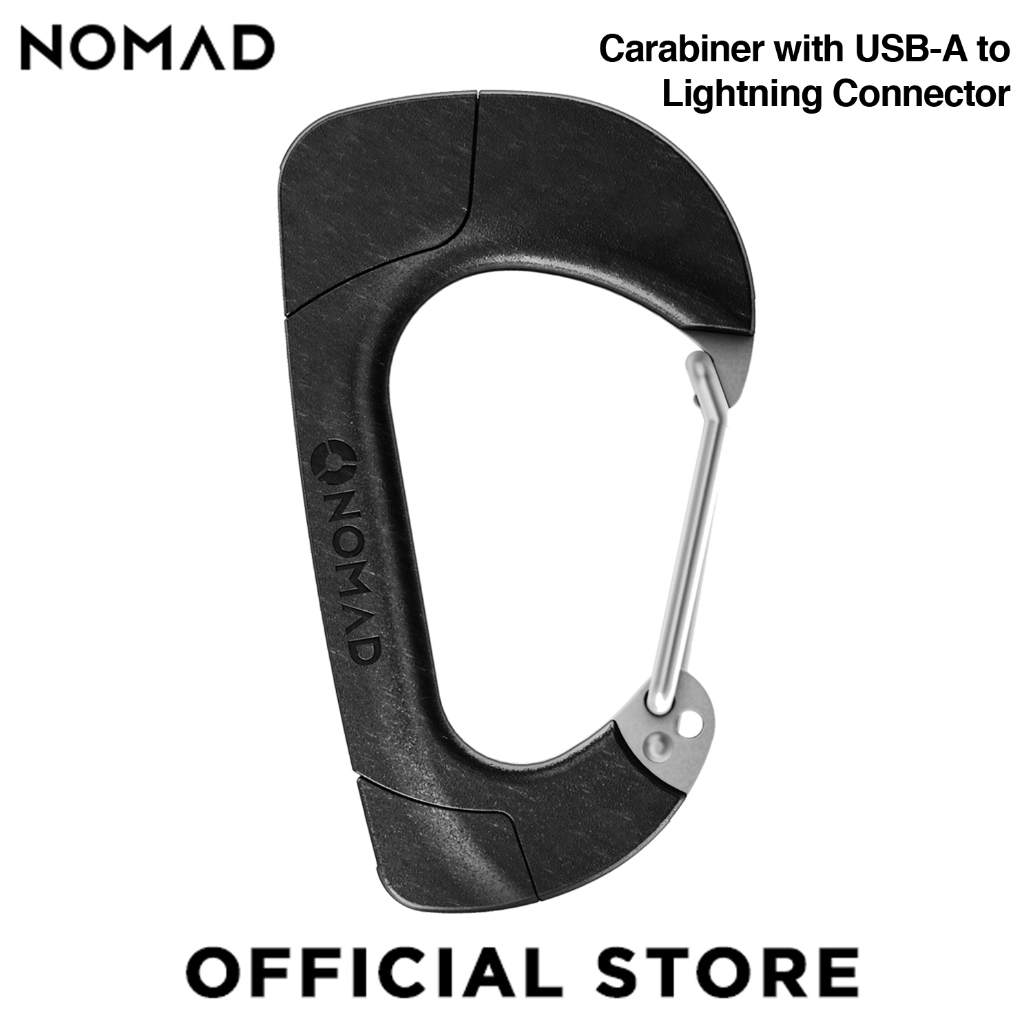 NOMAD Carbon Carabiner with USBA to Lightning Connector Lazada Singapore