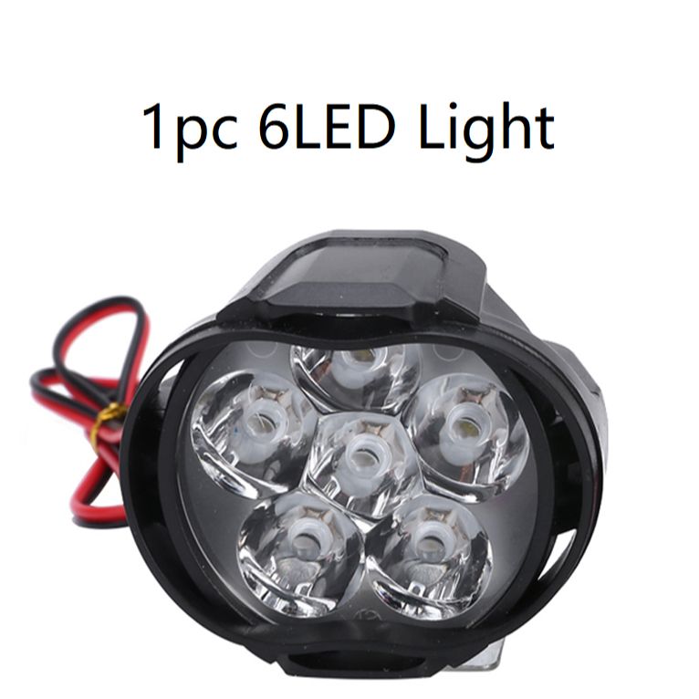 2 Chiếc Đèn Pha Xe Máy 6 Đèn LED Đèn Chiếu Điểm Màu Trắng Đèn Xe Tay Ga Xe Điện Bóng Đèn Phụ Trợ Độ Sáng Cao