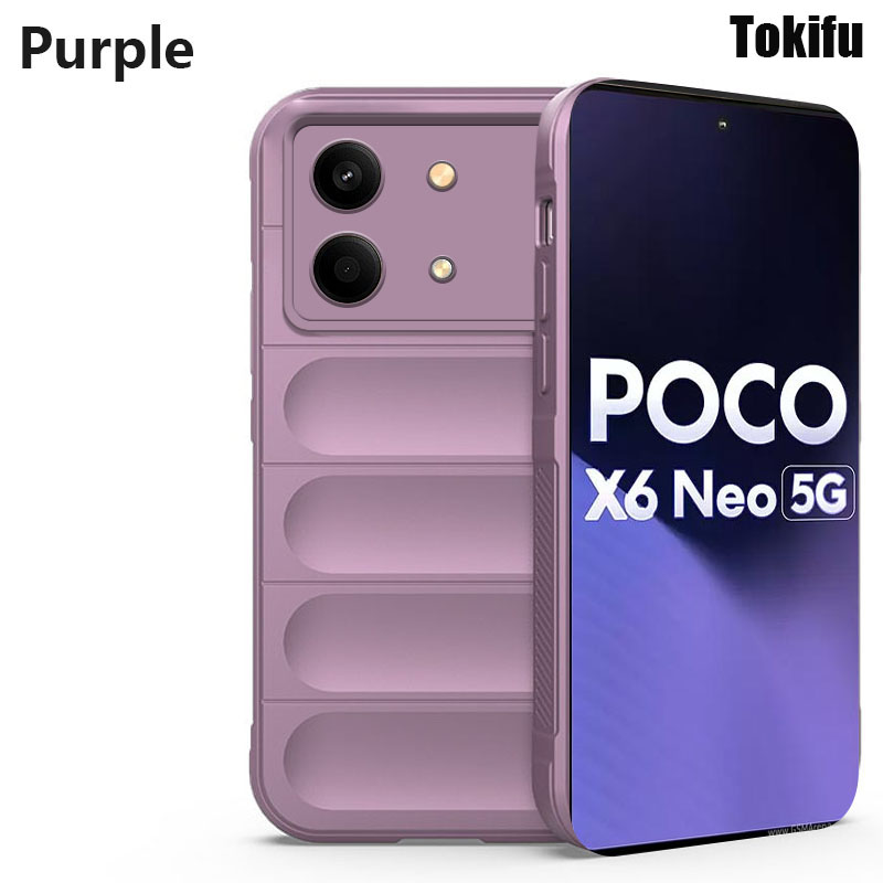 Tokifu For Xiaomi Pocophone X6 Neo Illusionary Shield Silicone Soft Shell Anti-fall And Shock-absorbing Protective Phone Case