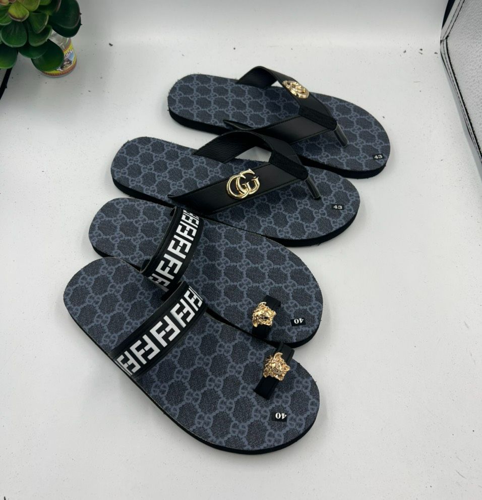 Dép cặp nam nữ đế gg xang đen size từ 34 đến 44