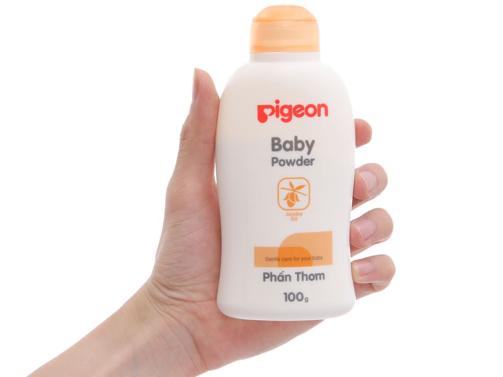 Phấn thơm Pigeon 100g nắp màu an toàn cho bé - phan thom cho be so sinh