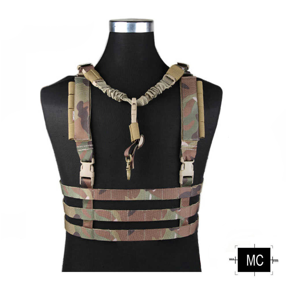 EmersonGear Lightweight High Speed Tactical Vest Stretch Sling MOLLE System Simple Tactical Vest Chest Rack