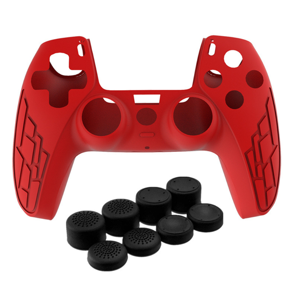 Controller Gamepad Case For PS5 Shocks For PS5 Controller Grip Cover Gamepad Accessories Black Game Handle Protective Sticker#1Rocker cap
