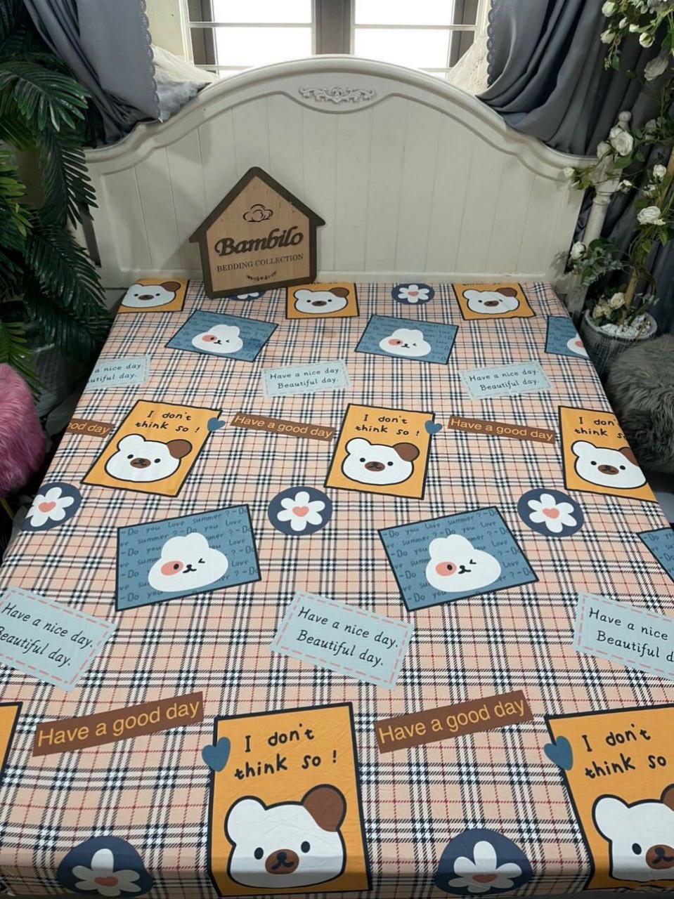 Ga giường chống thấm cotton loại 1m6 x 2m và loại 1m8 x 2m,Ga chống thấm hoạt hình ngộ nghĩnh cao cấp,Ga chống thấm cho nệm 9-12 phân