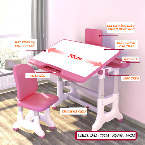 Bộ Bàn Ghế Học Sinh Chống Cận Chống Gù Cao Cấp Tích Hợp Điều Chỉnh Độ Cao Điều Chỉnh Mặt Bàn Phù Hợp Mọi Nhu Cầu Học Tập Thiết Yếu Của Trẻ