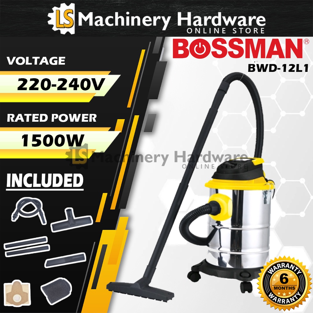 BOSSMAN 20Liter 1500Watt Vacuum Cleaner 3in1 (Wet, Dry & Blower