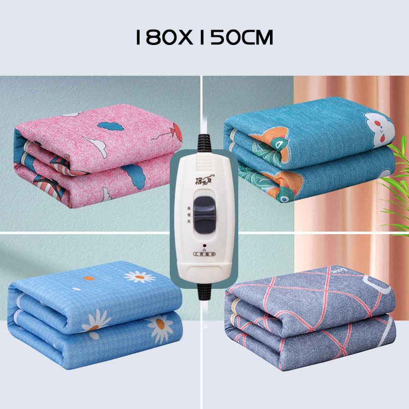KUDIXIONG Intelligent timed double-controlled electric blanket for single dormitory electric blanket safe and waterproof