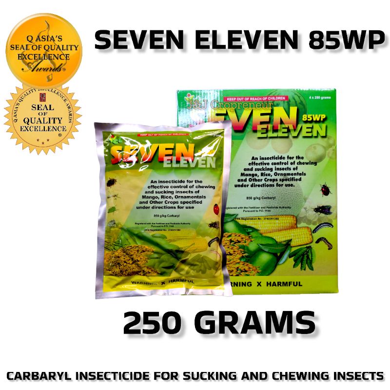 Carbaryl: Seven/Sevin Eleven 85WP (50 grams /250g) Insecticide | Lazada PH