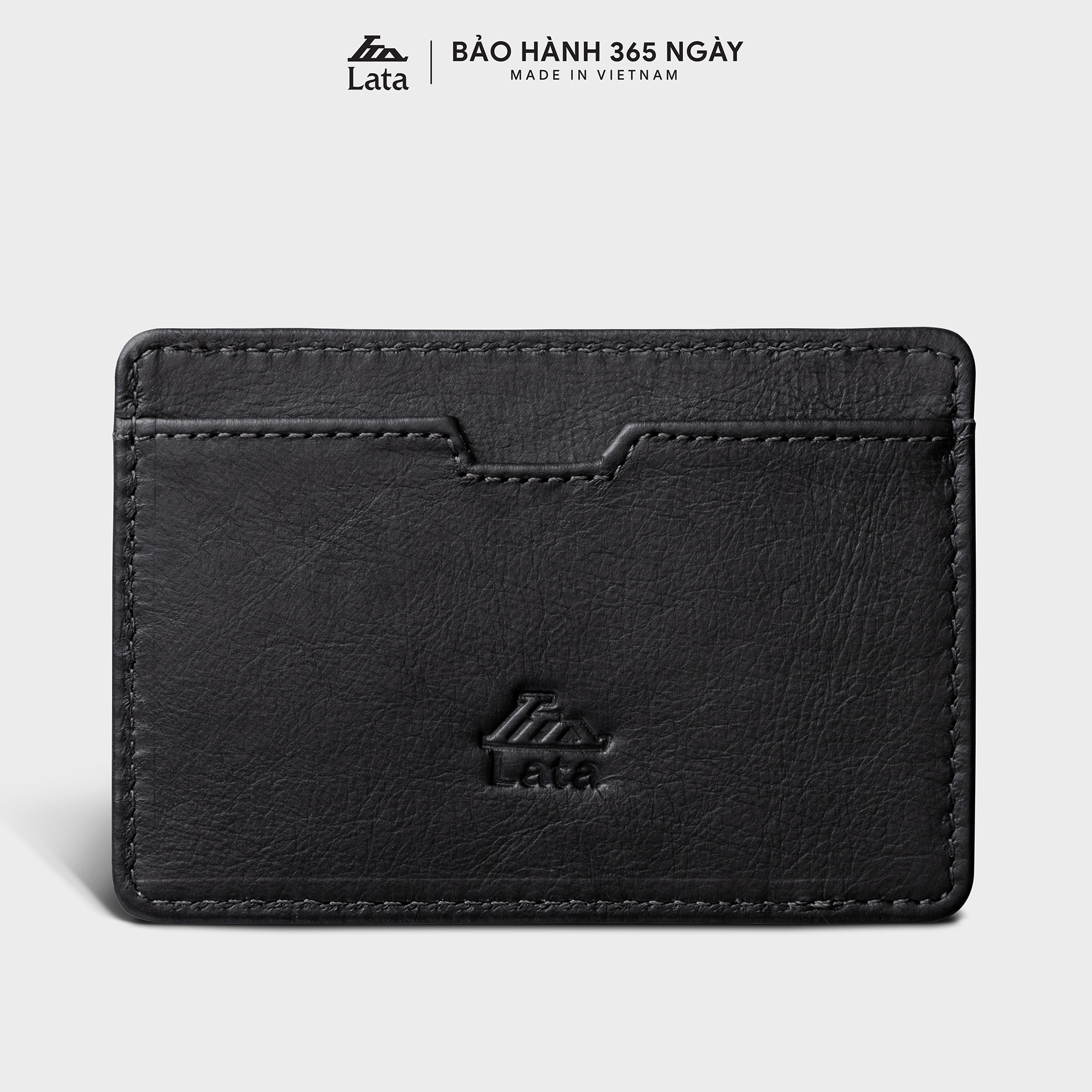 Ví nam da bò Lata ( Thời trang nam đựng namecard - Ví da thật LVN76 )