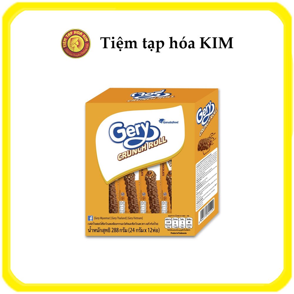 Bánh cuộn phủ socola Gery Crunch Roll
