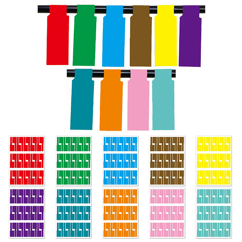 NCVHRT 150Pcs/5 Sheets Cable Labels Wire Marking Network Waterproof Laser Sticker Tags