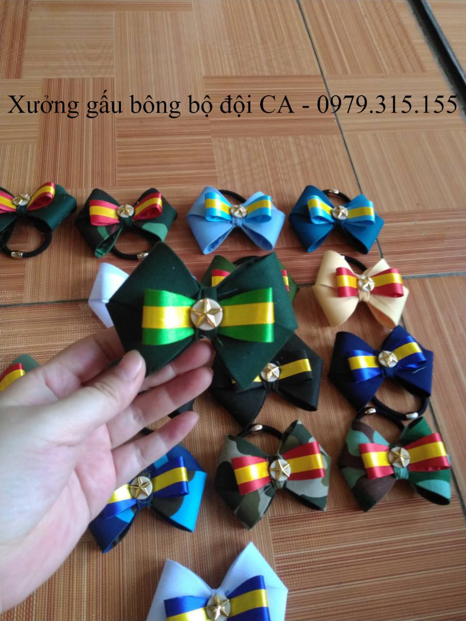 Dây cột tóc bộ đội công an