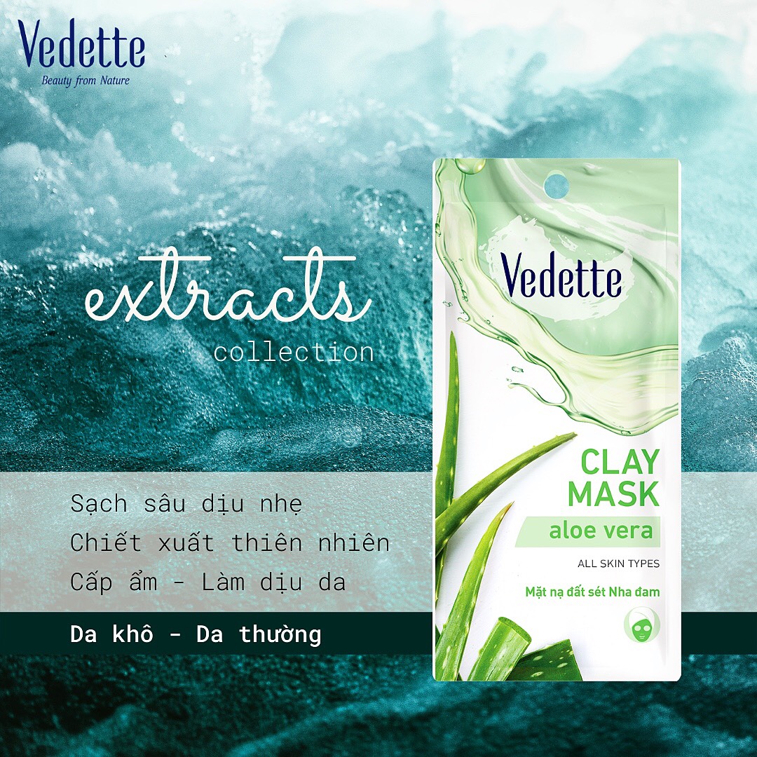 Mặt nạ đất sét Nha đam Vedette 12g
