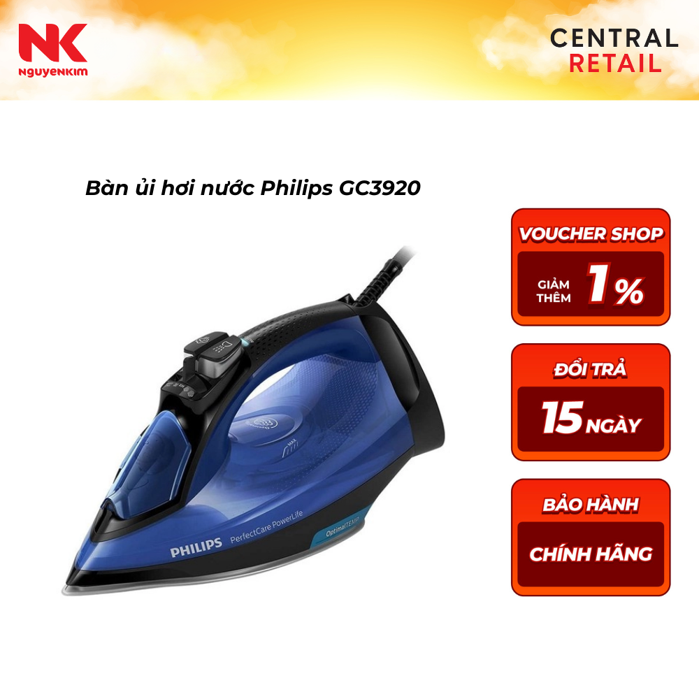 Bàn ủi hơi nước Philips GC3920